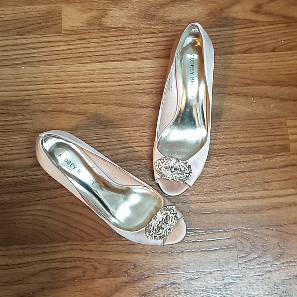 Blush pink  peep toe heels